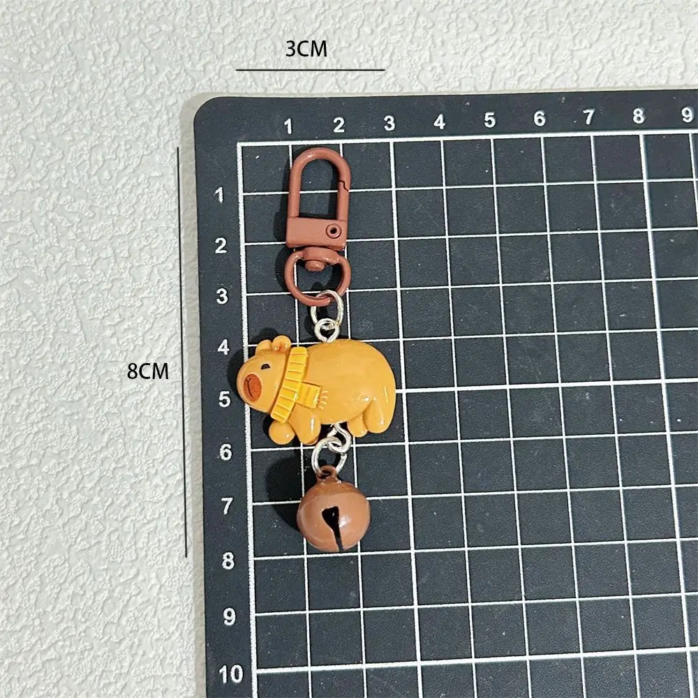 Милый брелок в виде колокольчика капибара из смолы забавная Женская модная