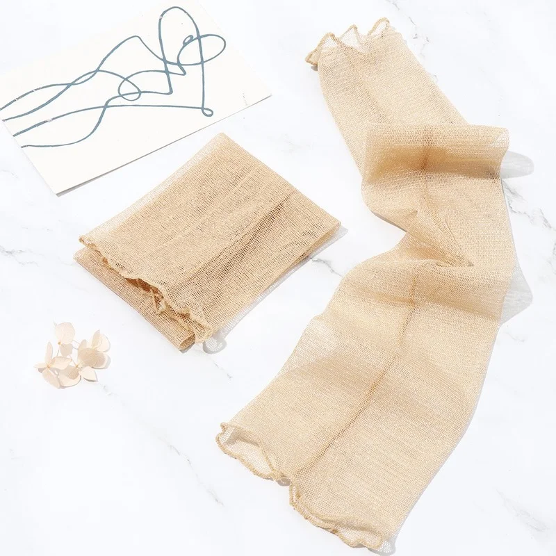 Дамские Тонкие Прозрачные Блестящие Кружевные Рукавицы с Металлической Защитой от УФ-Лучей и Оборками на Руках для Вождения.