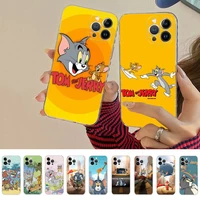 bandai tom and jerry phone case for iphone 11 12 13 mini pro xs max 8 7 6 6s plus x 5s se 2020 xr case