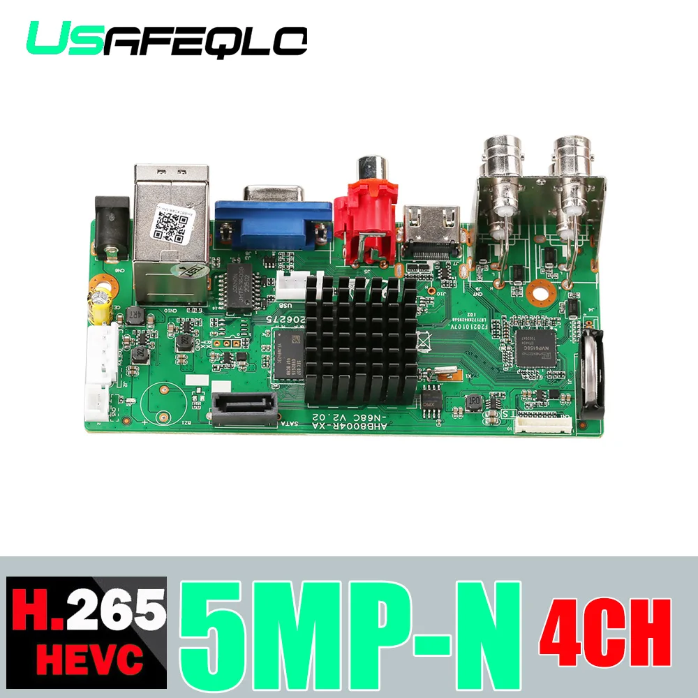 USAFEQLO 4CH 5 in 1 AHD CVI TVI IP CVBS 5MP-N CCTV DVR Board support Motion Detection and 4 Record mode Video surveillance