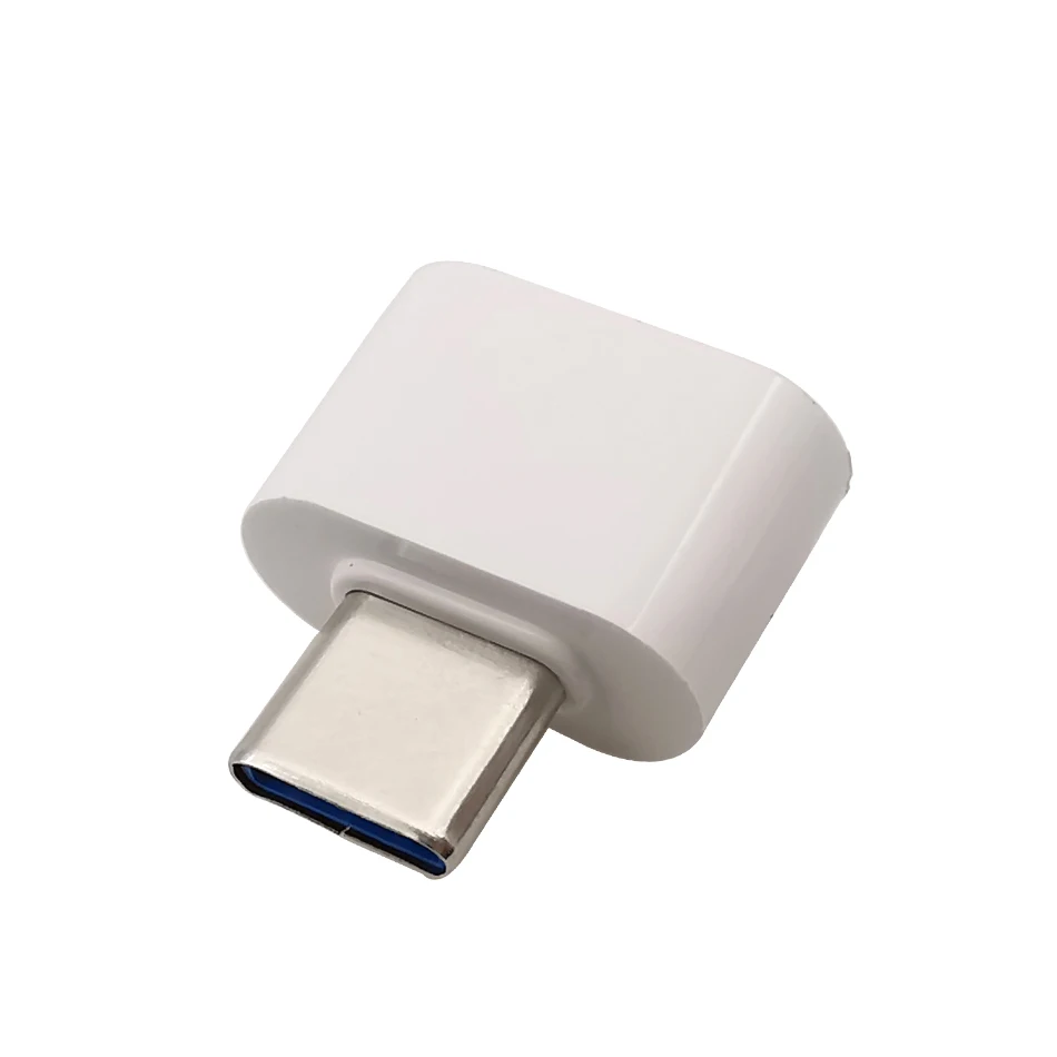 

Адаптер USB 2.0 на Type-C OTG белый/черный