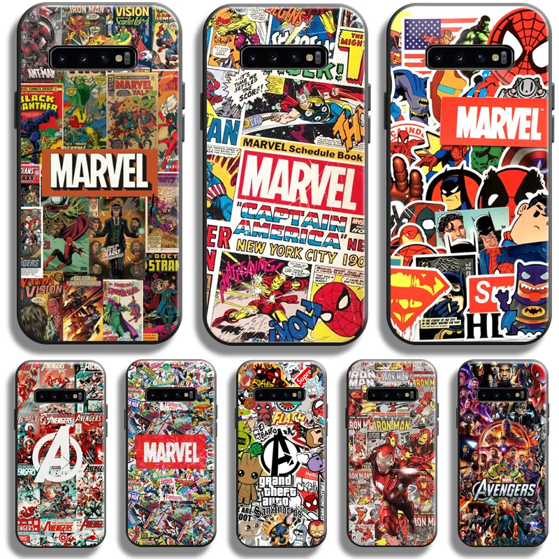 

Marvel Comics Logo Phone Case For Samsung Galaxy S10 S10 Plus S10 Lite S10E Samsung S10 5G Funda Soft Liquid Silicon
