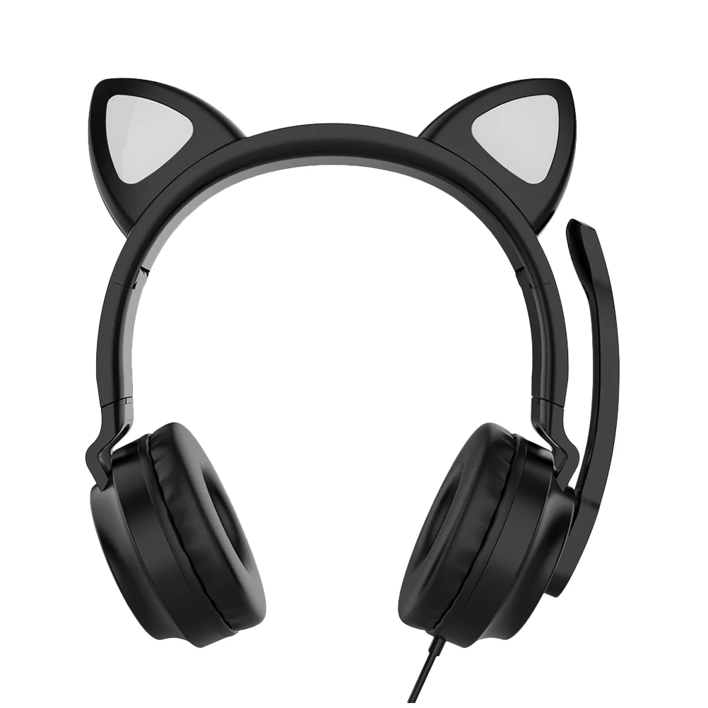 

Adorable Wired Control Headset Folding Wired Headphone with Omnidirectional Mic