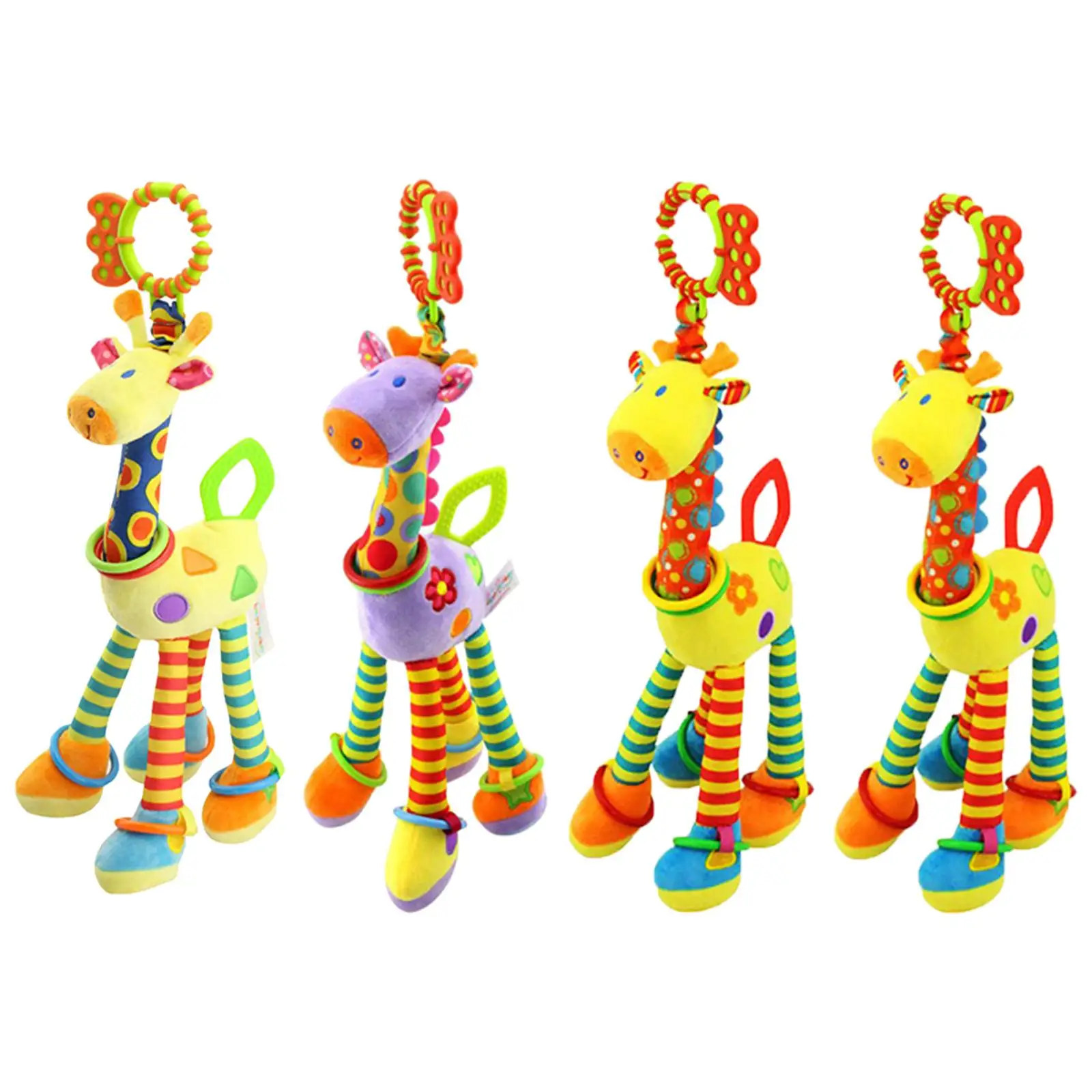 

Baby Kids Rattle Stroller Hanging Rattles Baby Hanging Plush Toy Clip on Pram, Pushchair