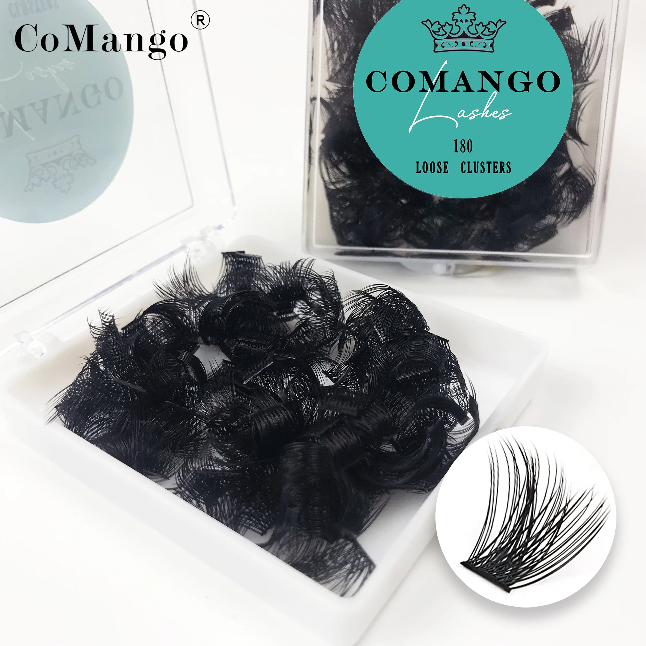 

CoMango Loose Lash Segmented Clusters DIY Volume Extensions C D Curl Premade Volume Fans Russian Lashes Bundles Makeup