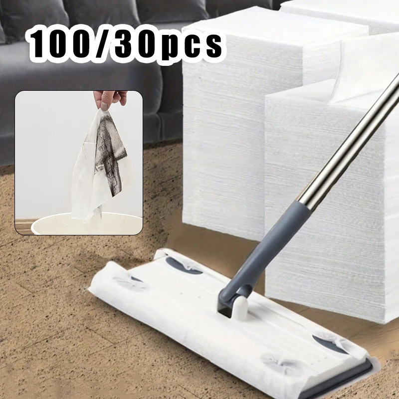 30-100 шт. одноразовые электростатические салфетки для пола из микроволокна швабра