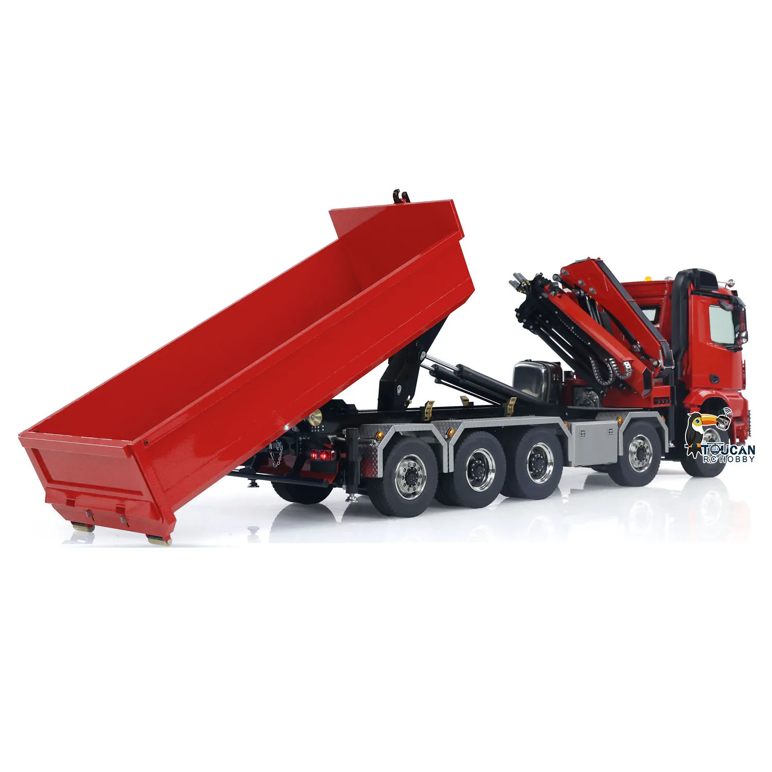 Игрушки 1/14 10x10 Металлический RC Гидравлический кран Полный самосвал Грузовик