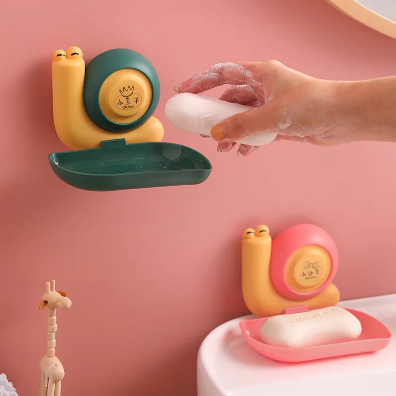 

Creative Punch-Free Animal Soap Holder Bathroom Drain Cartoon Portable Soap Dish Box Toilet Soap Holder Wall-Mounted Rack LC338