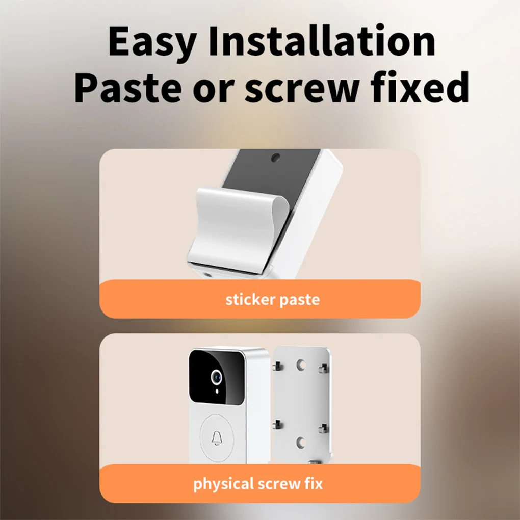 

Wireless Doorbell Night View Video Two-way Audio Door Bell Ring Intercom