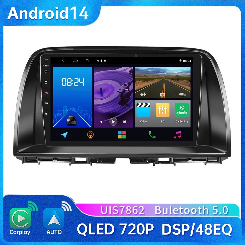 4 Гб + 64 ГБ Android 14 для Mazda CX 5 CX5 CX-5 2012-2015 автомобильное радио мультимедийный