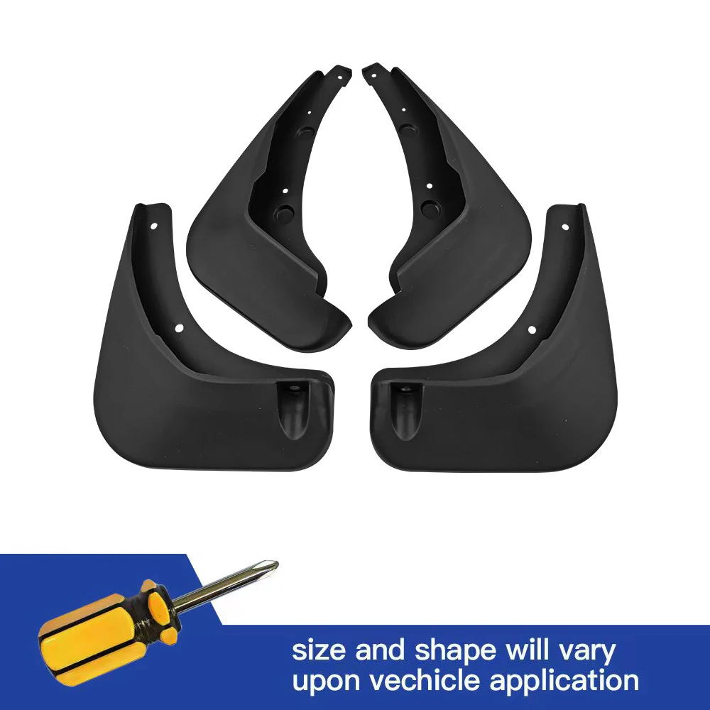 

4Pcs Front & Rear Mud Flaps Splash Guards Mudguards Black For Mazda 2 Saloon 2007 2008 2009 2010 2011 2012