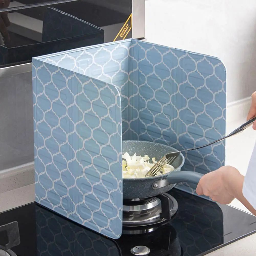 

Перегородка для кухонной газовой плиты, защитный экран из алюминиевой фольги от разбрызгивания масла для жарки овощей, аксессуары для приг...