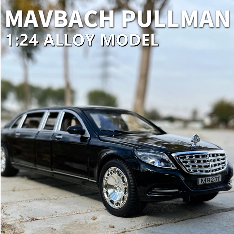 

1:24 Maybach S600 Metal Car Model Diecast Alloy High Simulation Car Models 6 Doors Can Be Opened Inertia Toys For Children Difts