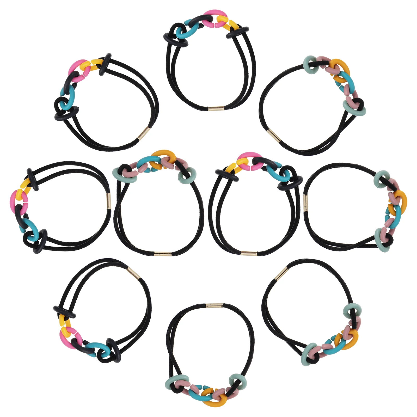 

10pcs Comfortable Colorful Hair Coils Hair Accessories for Women All Hair Types Hair Styling Accessories