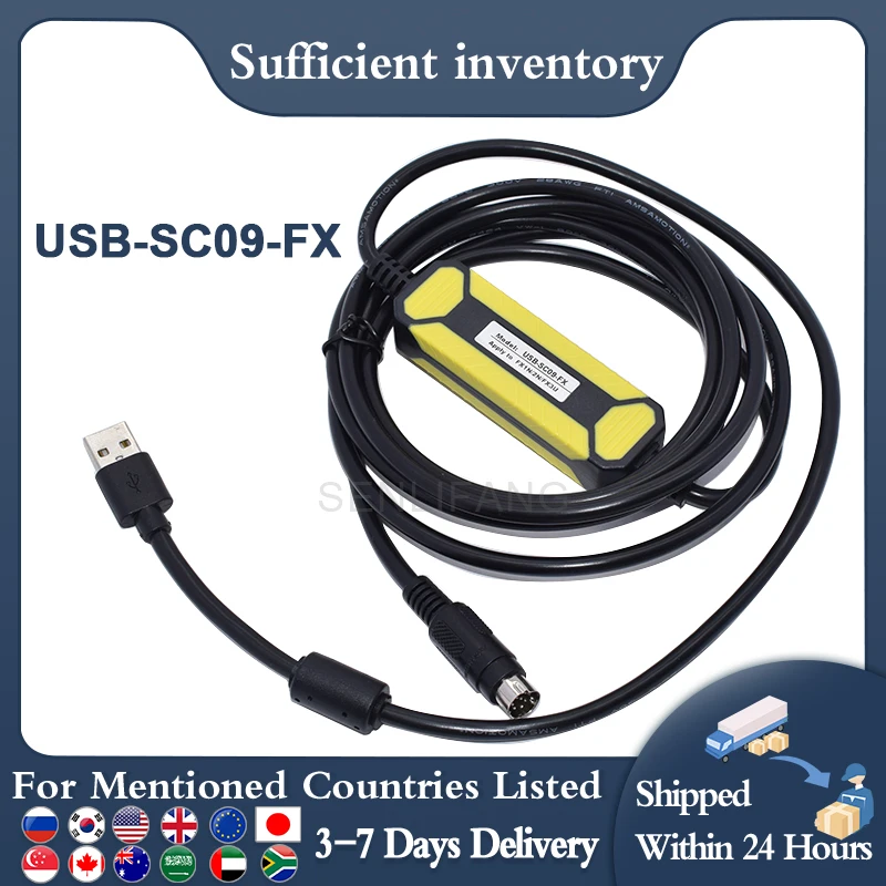 Фото Новый кабель программирования USB - SC09 - FX - USB FX1N - AW для mitsubishi PLC, кабель программирования FX2N FX3U №1