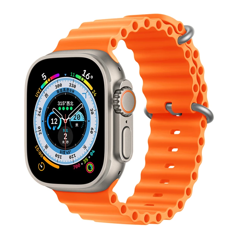 Silicone Ocean Strap For Apple Watch Band 49mm 45mm 44mm 40mm 41mm 42mm 38mm correa bracelet iWatch Ultra series 7 6 3 se 8 5 4