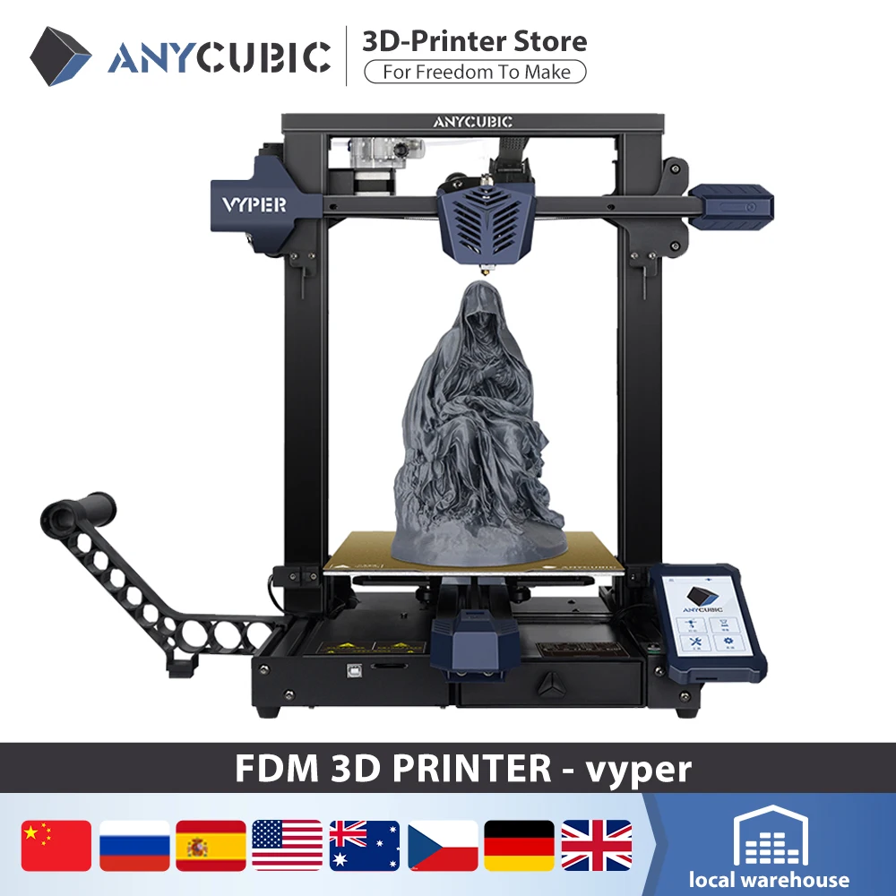 3D принтер ANYCUBIC FDM Vyper автовыравнивание печать с размером печати 245*245*260 мм