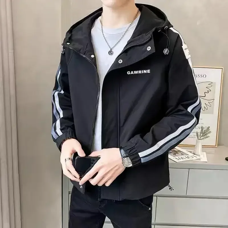 Куртка для мужчин Slim Fit Zip V Мужское пальто Стильное модное Высокое качество