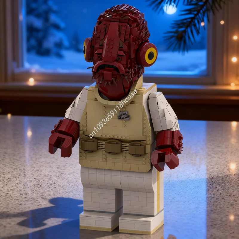 Фото 2515 шт. MOC Адмирал Акбар Мега-фигурка подходит для моей модели, строительные блоки, сборка, креативное образование, рождественские подарки, кирпичная игрушка для детей №1