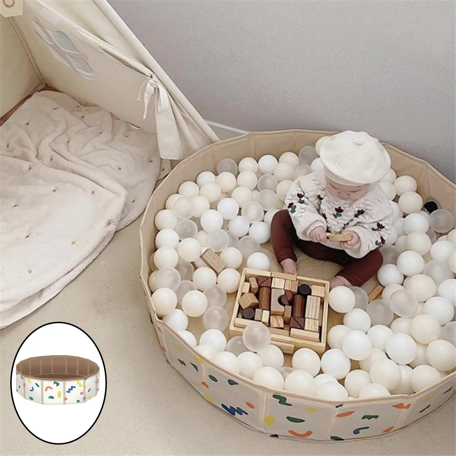 

PVC Foldable Swimming Pool Play Pool Fences Game Barrier Ball Pool Present