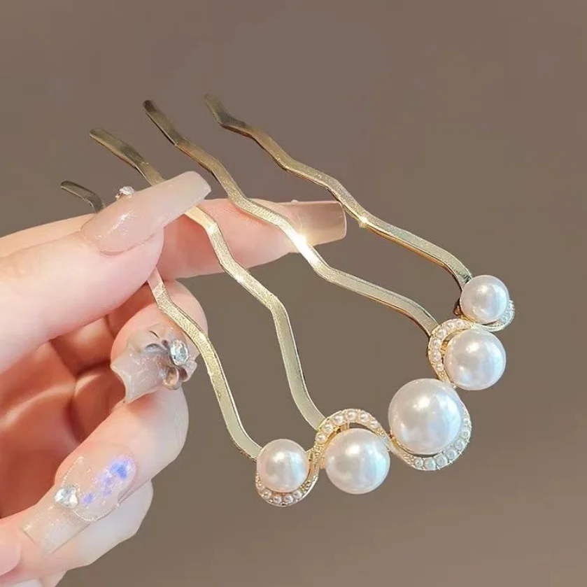 U-образный зажим для волос с вилкой