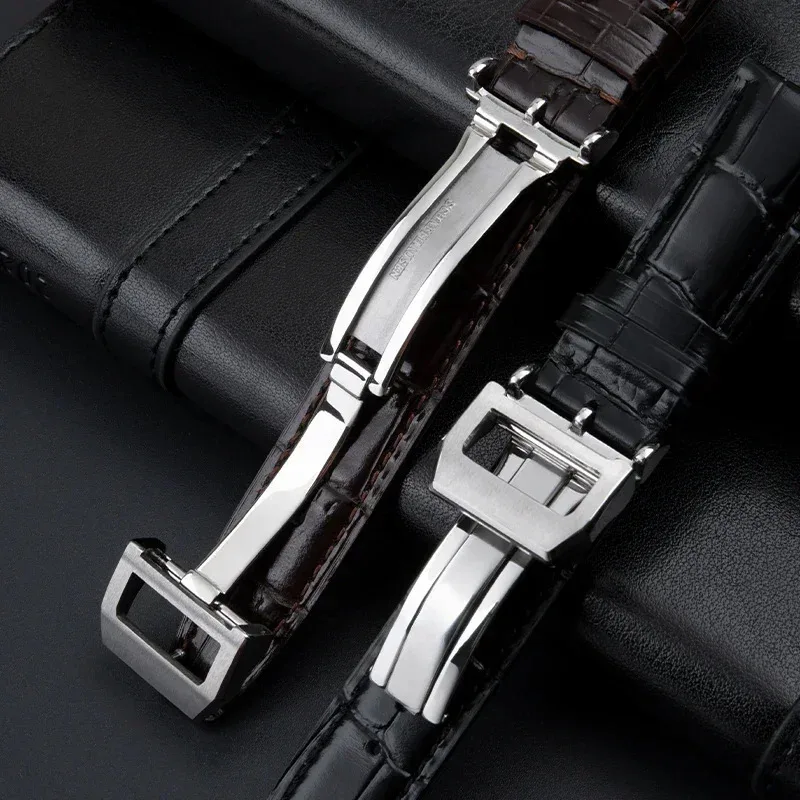 Фото Ремешок для IWC Portugieser Porotfino Family PILOT'S, браслет 20 мм 22 мм, мягкий бамбуковый ремешок для часов из воловьей кожи №5