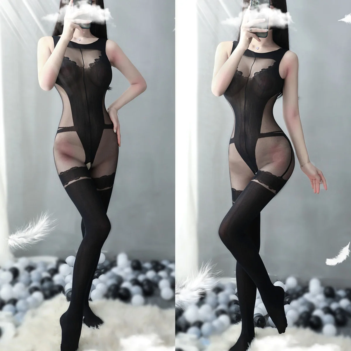 Женское эротическое боди в сетку