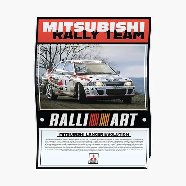 

Mitsubishi Rally плакат с командой настенная комната винтажный принт Декор стены забавная Современная живопись для дома Декор Картина без рамки