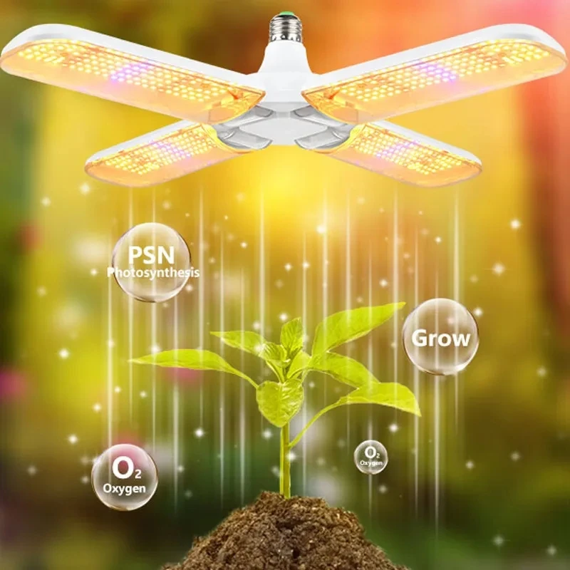 

24W 36W 48W LED Grow Light Foldable Full Spectrum E27 Plant Growing Light Phytolamp Bulb For Indoor Plants Flower Seedling Power
