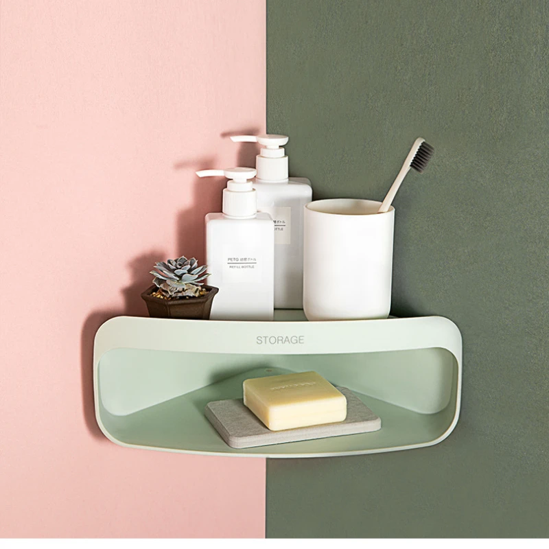 

Треугольные полки для хранения в ванную комнату, предметы для дома, настенный подвесной тип без гвоздей, угловая полка, аксессуары для душа
