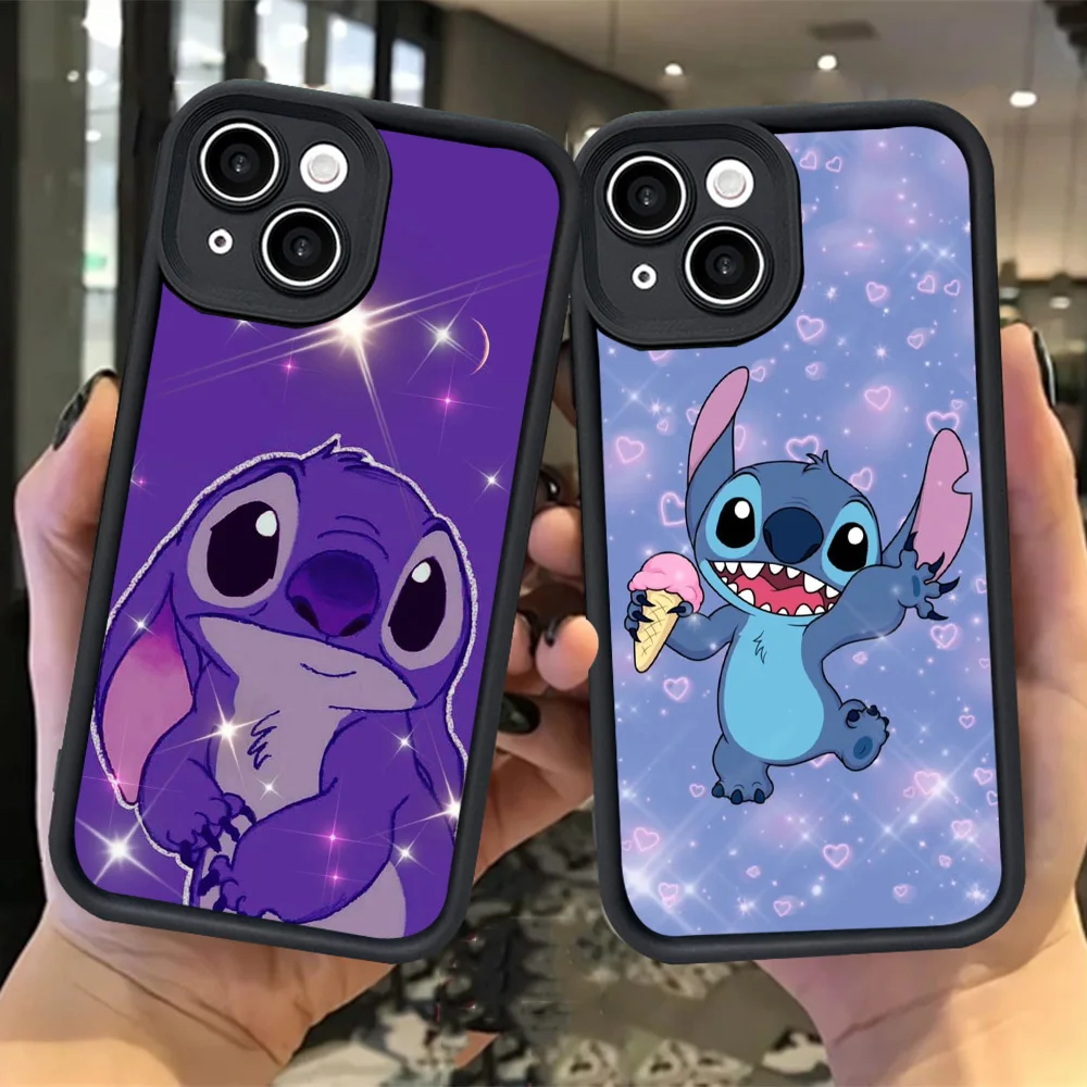 S-28 Stitch Black Case for OPPO Reno 4 10 11 12 13 11F 12F 13F 4F 4Z Pro Plus Lite 5G