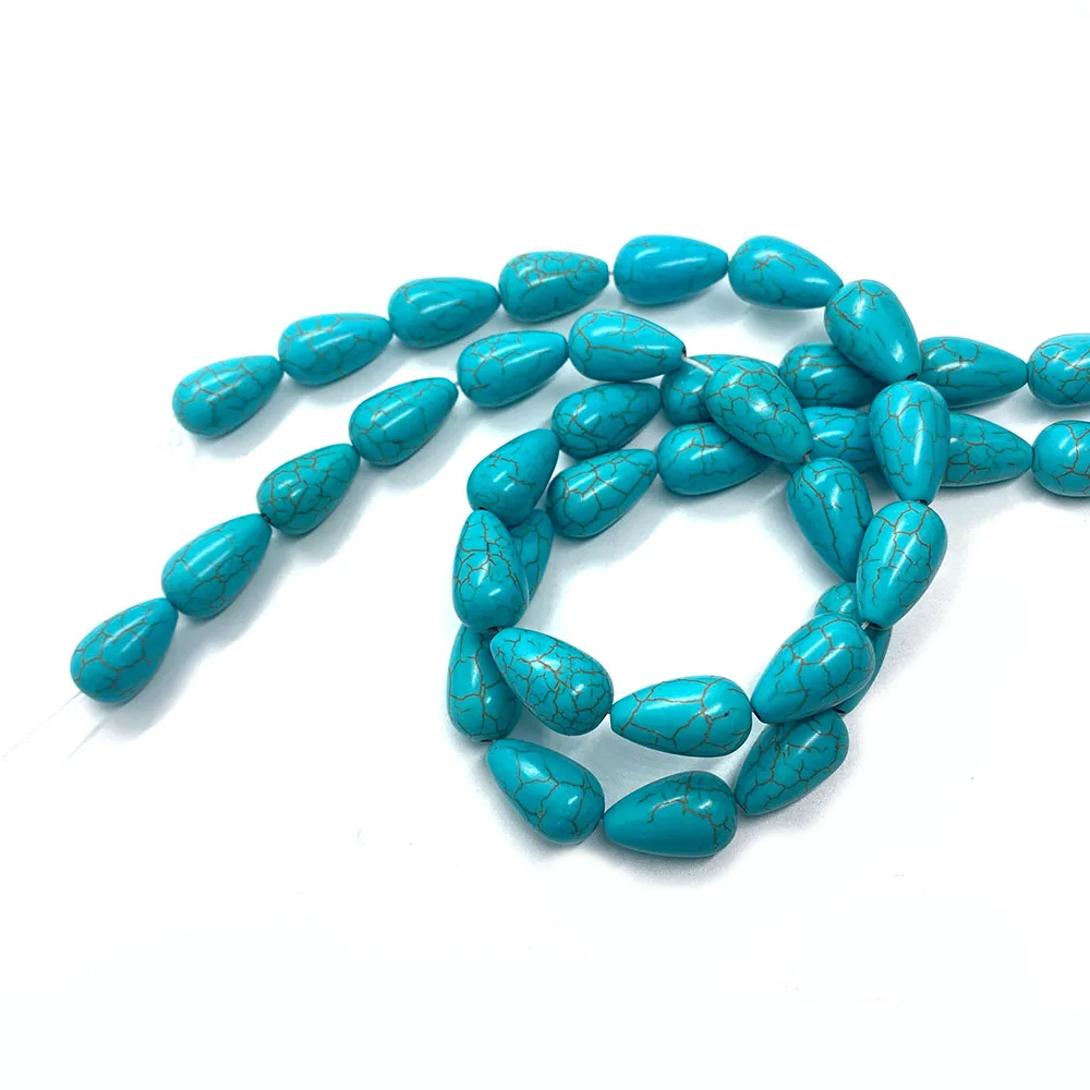 

Natural Stone Blue Loose Beads 10x17mm Straight Hole Water Drops For DIY Making Earrings Necklaces Bracelets Jewelry Accessories