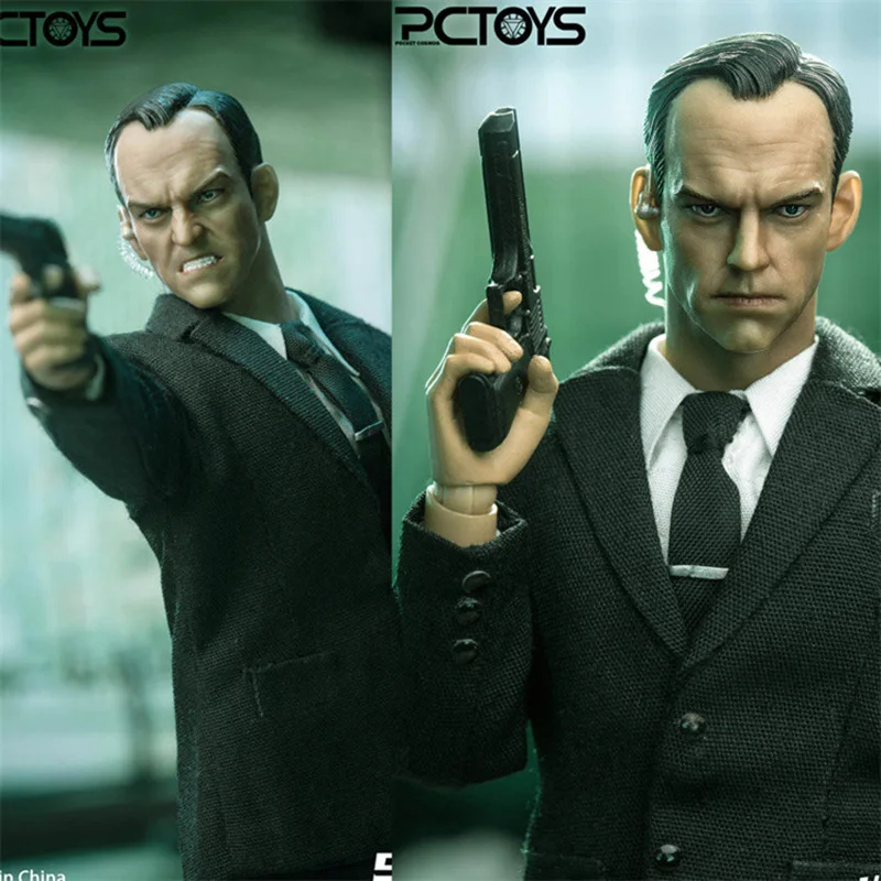 

Pctoys Pc026 1/12 Men Soldier Hugo Weaving Agent Black Suit Version Full Set 6'' Action Figures Model Best Collection Toys