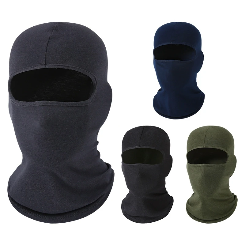 

Solid Color Sun Protection Face Protection Breathable Balaclava Unisex Riding Outdoor Keep Warm Single Hole Ski Cap Beanie