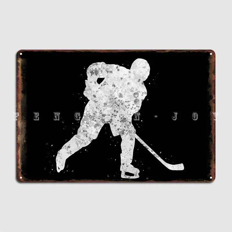 

Металлический плакат с хоккеем на льду, Настенный декор, кинотеатр, украшение для гаража, оловянный плакат с знаком