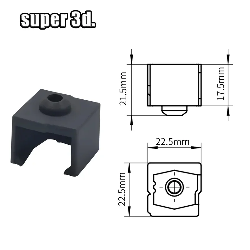 Фото Для Creality Ender3 V3 SE: Набор силиконовых чехлов для плотного прилегания к нагревательному блоку, устойчивых к высоким температурам, запчасти для 3D-принтера. №5