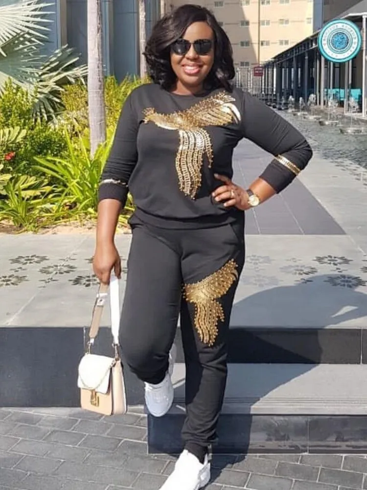 

Вязаная африканская женская одежда на осень и зиму мусульманский комплект из 2 предметов высококачественные модные африканские женские бр...