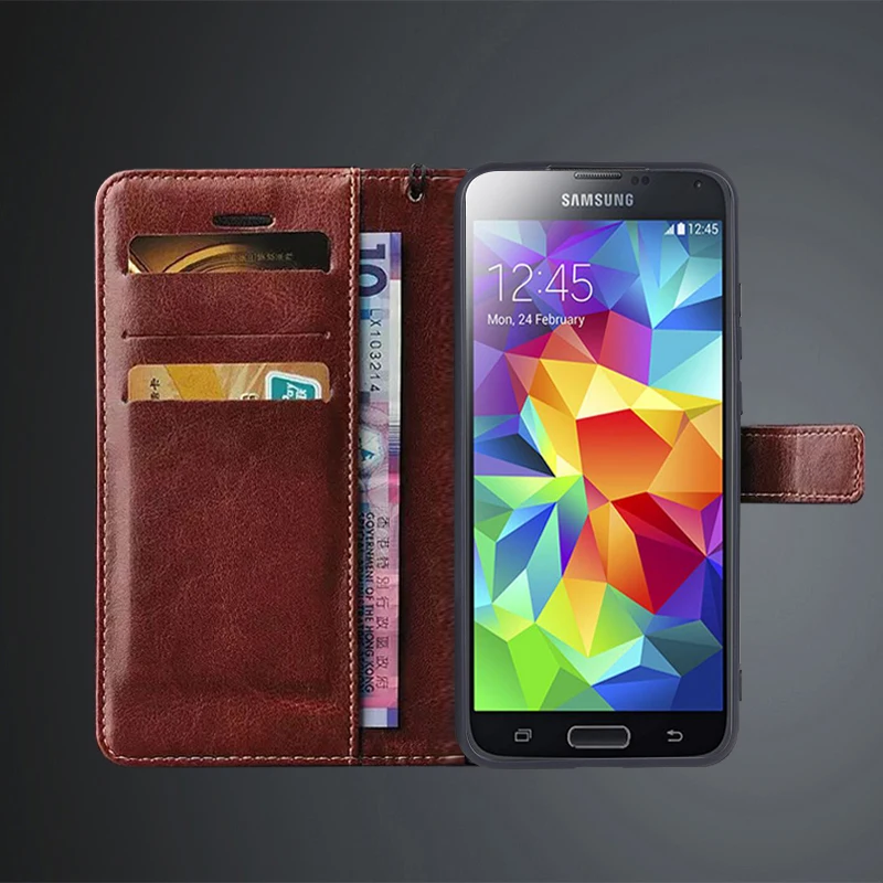 Чехол-книжка из искусственной кожи с отделением для карт Samsung Galaxy S5 I9600