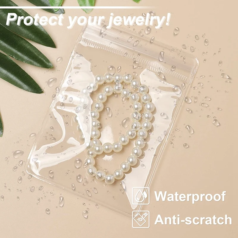 

Uclio 200 Pcs PVC Jewelry Bags Self Seal Jewelry Storage Bags Clear Zipper Lock Bags Sealable Jewelry Storage Bags 2.7X3.9Inch