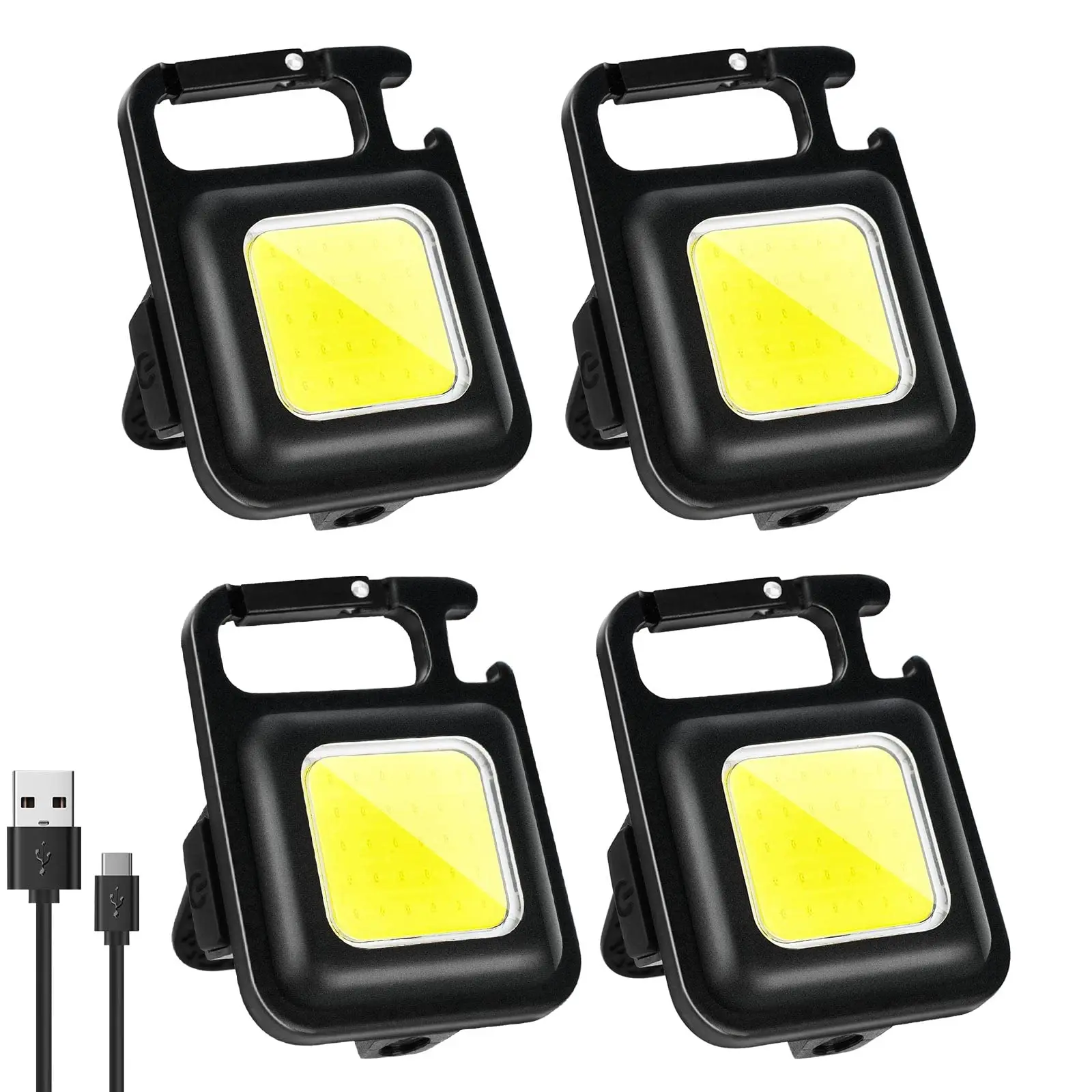 

4 шт., карманные магнитные автомобильные фонарики, 500 люмен