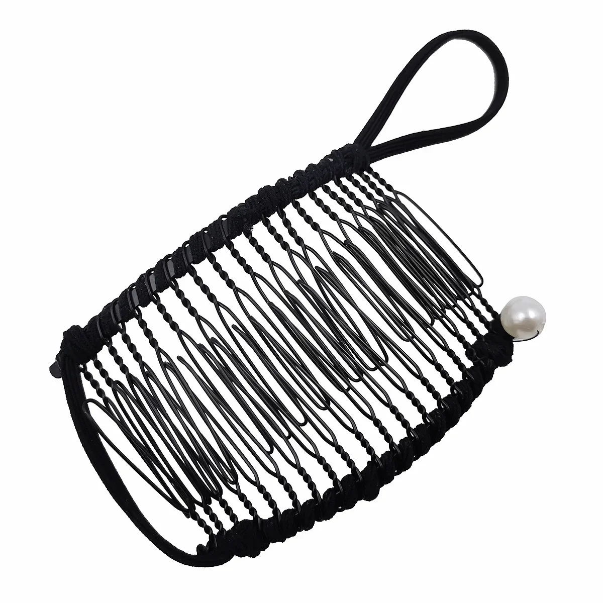 Женский зажим-банан для тонких волос эластичный заколок гибкая винтажная