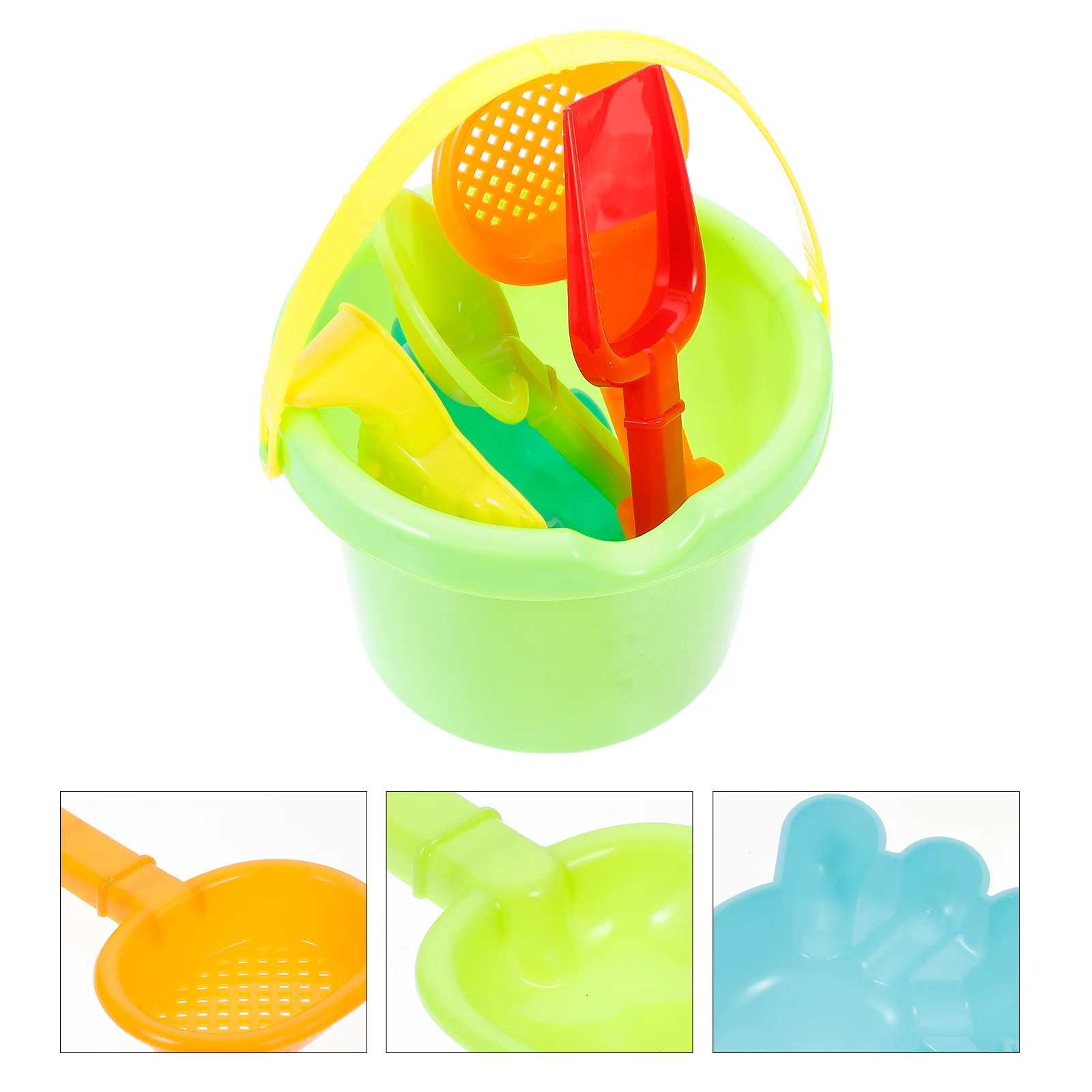 

1 Set Beach Toys Kit Plastic Sand Shovels Bucket Molds Outdoor Beach Games Accessories