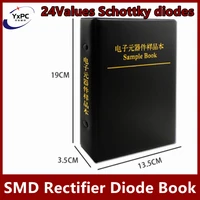 rectifier diode sample book smd sma assortment kit 24 values schottky diodes m1 m4 m7 ss210 ss110 ss12 ss36 ss14 ss16 ss24 ss34