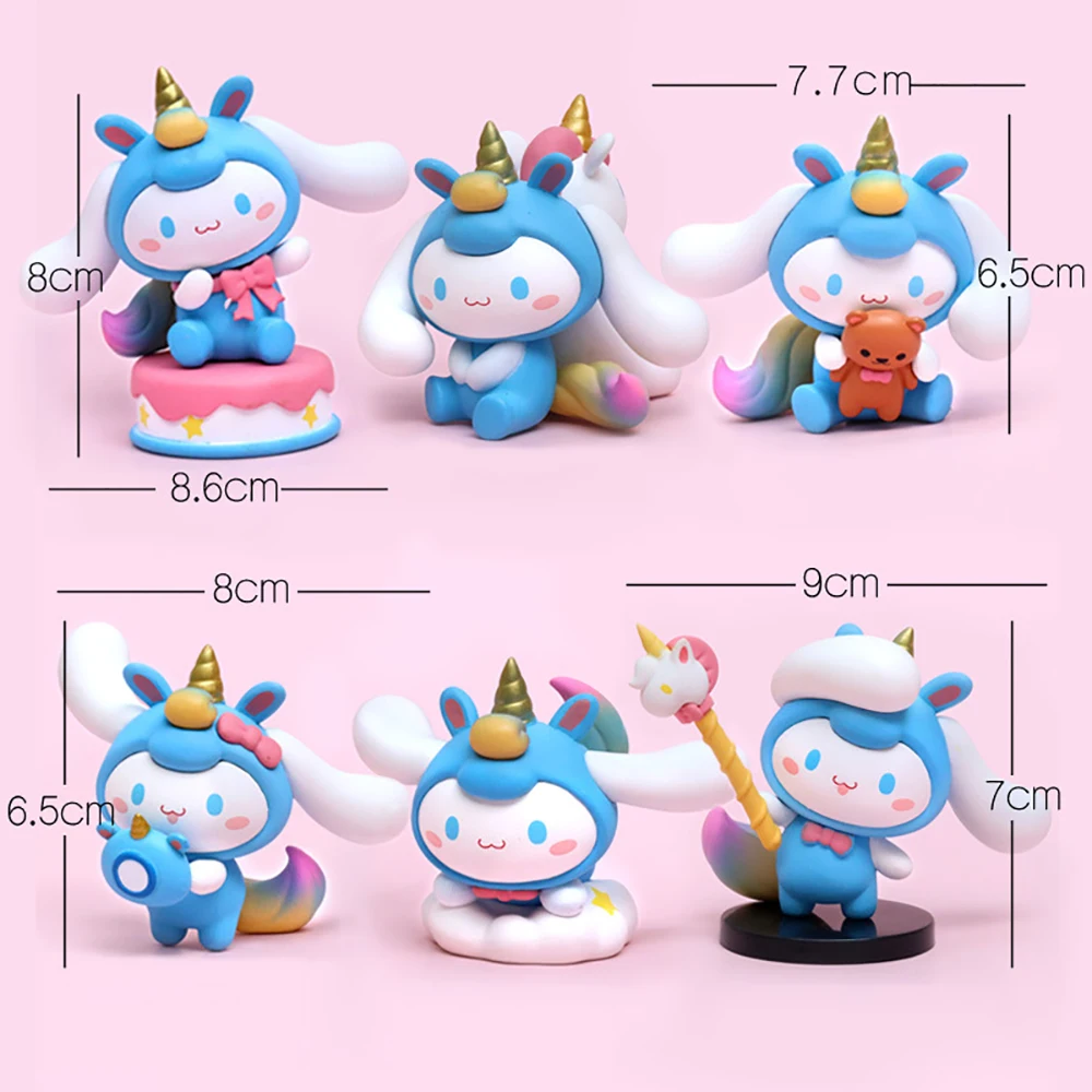 

Sanrio Anime Figure 7Cm Cinnamoroll Collectibles Kawaii Toys Candy Party Christmas Halloween Cake Decoration Gifts For Childrens
