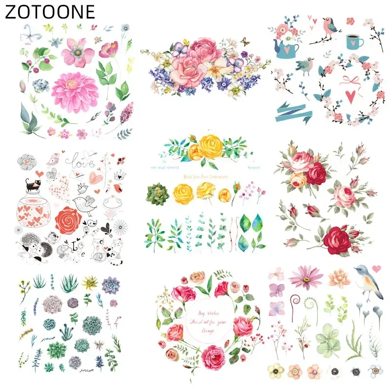 ZOTOONE Искусственный Железный Цветок Патч DIY Ремесло Аксессуар Экологически Чистый