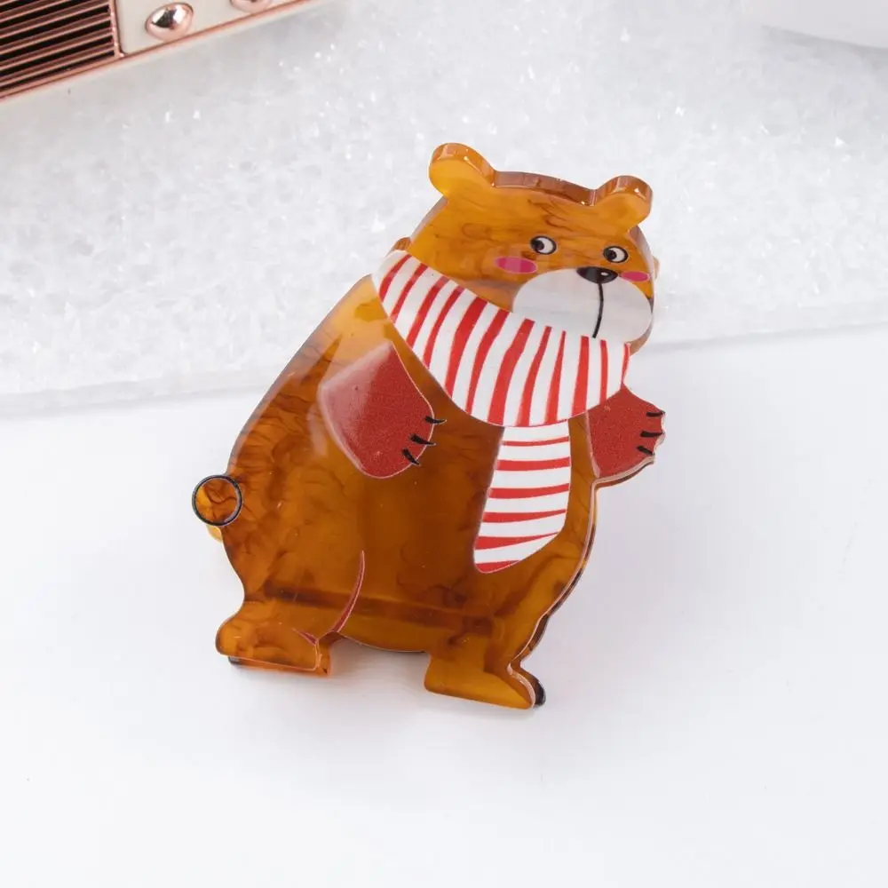 Креативный зажим для волос в виде щенка животного собаки медведя Рождественская
