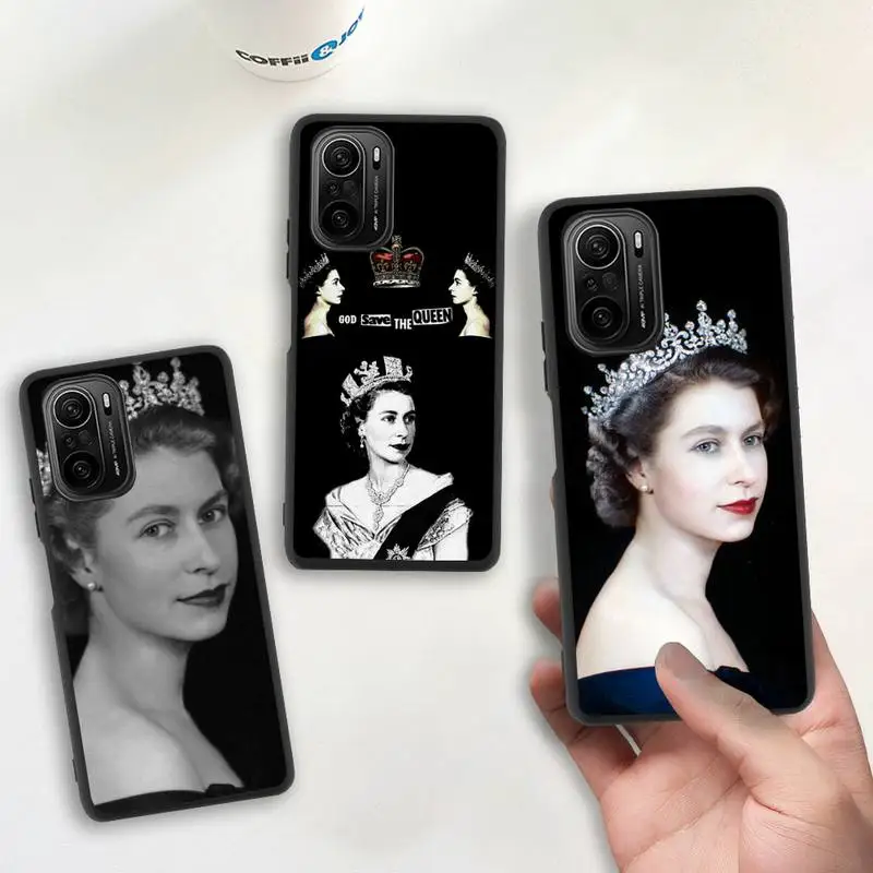 

England Queen Elizabeth II Phone Case For Redmi 9A K20 K30 K40 Note 11E 11S 11 10 9 Pro Silicone Soft Cover