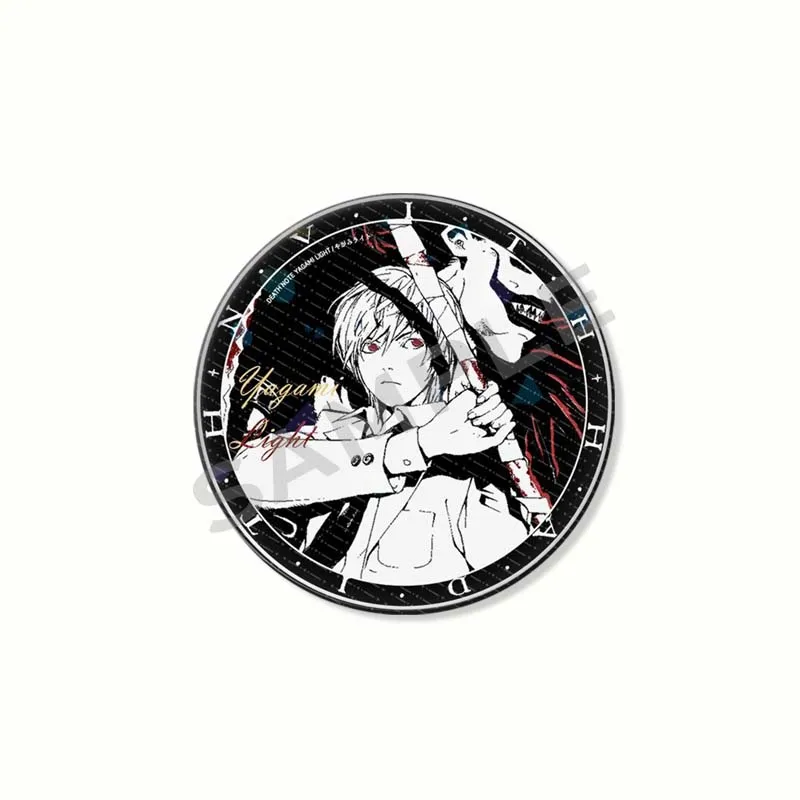 Classic Anime Death Note Button Pin Tinplate L Yagami Light Ryuk Round Brooch Cosplay Cartoon Badge Backpack Clothes Accessories