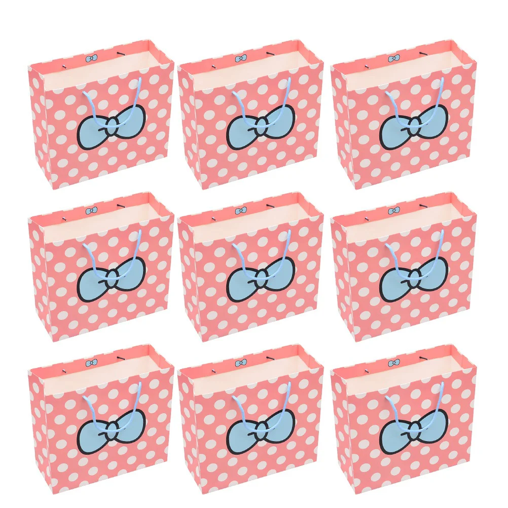 

10 Pcs Presents Pouch Souvenir Bags Birthday Chic Gift Paper Handbag Treat Bow Tie