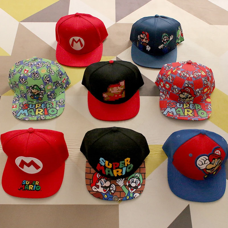 

Кепка Super Mario, бейсболка, косплей, хип-хоп игры, Мультяшные подарки, игрушки для детей
